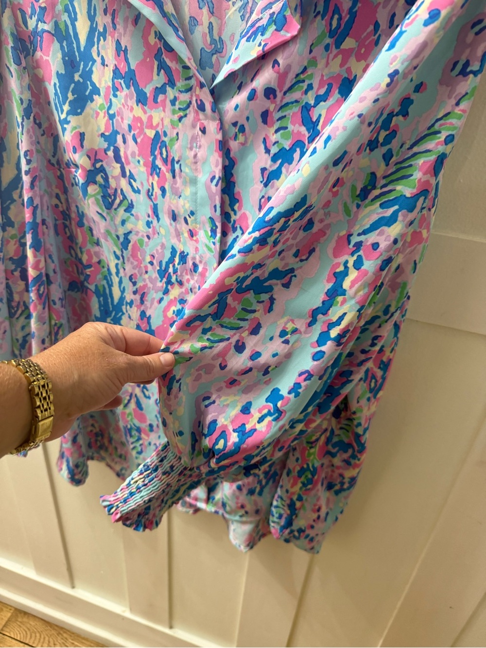 Othr Pastel Multicolor Abstract Print Button-Up Blouse - Picture 2 of 2